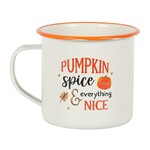 SOMETHING DIFFERENT Pumpkin Spice Autumn Fall emaille mok