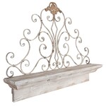 Clayre & Eef Wandrek 108x15x80 cm Wit Hout Rechthoek Wandplank