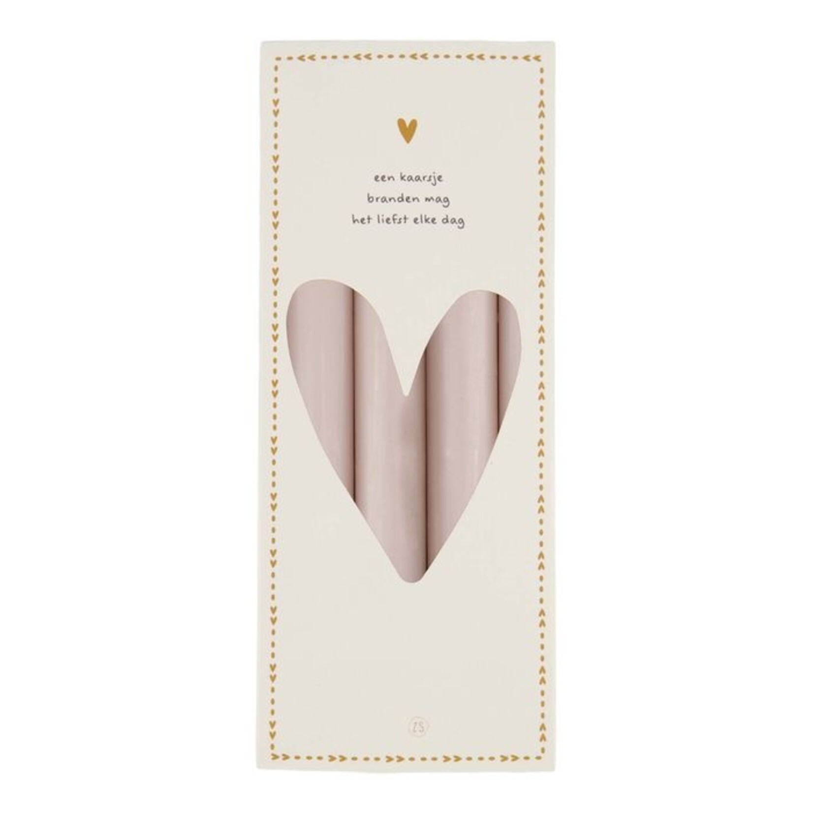ZUSSS 4 RUSTIEKE KAARSEN 20 CM BEIGE