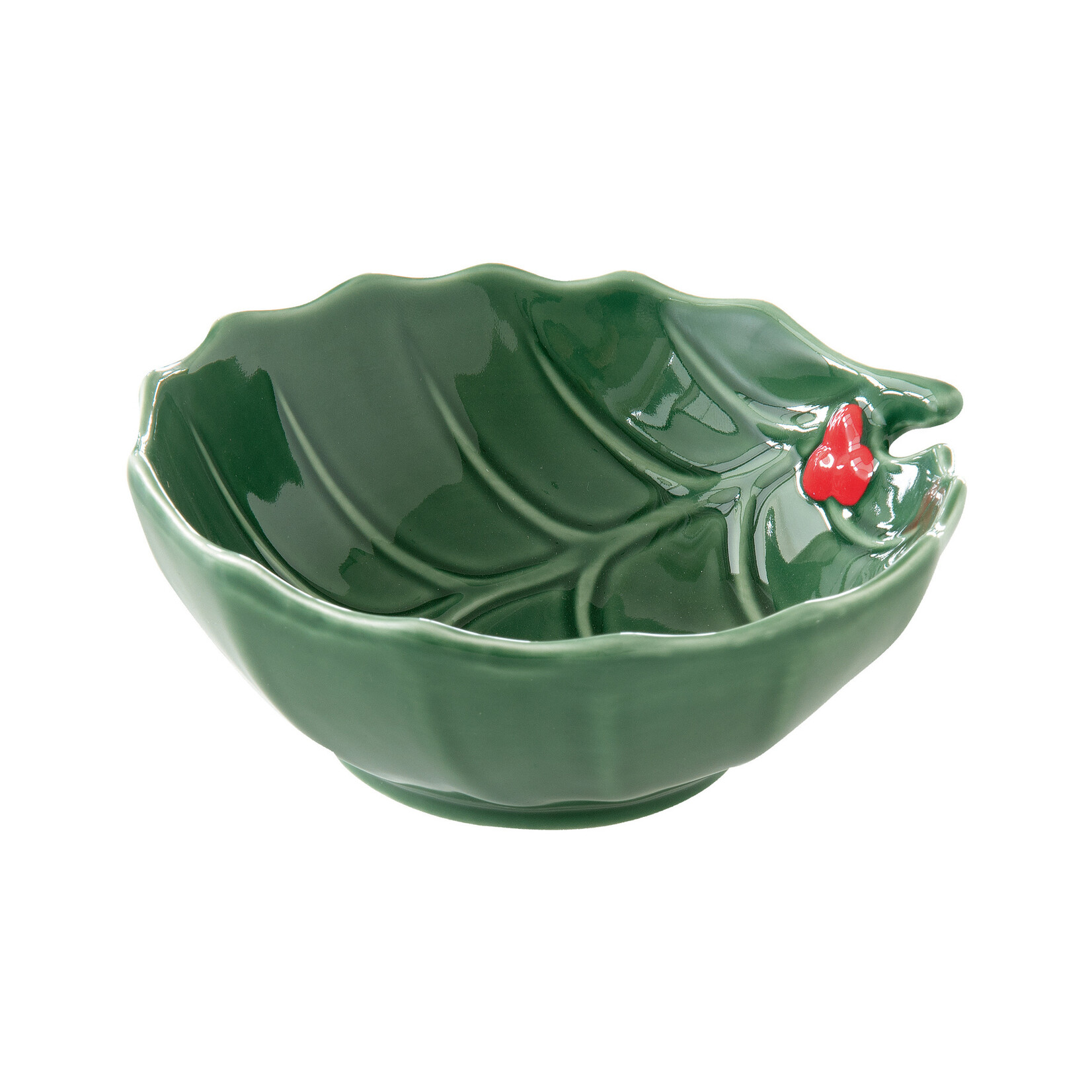BOWL HOLLY & BERRIES GROEN