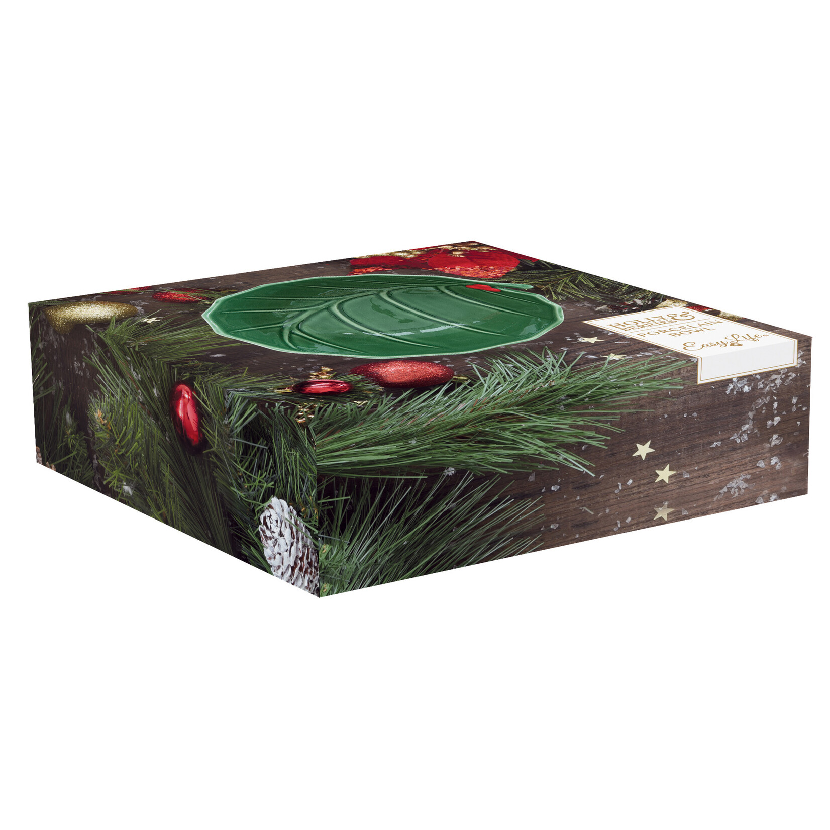 BOWL HOLLY & BERRIES GROEN