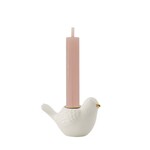 ZUSSS KERAMIEKEN KANDELAAR VOGEL WIT