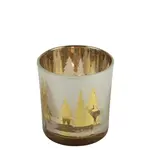 MARS & MORE WINDLICHT HERT BOOM GOUD SMALL 8CM