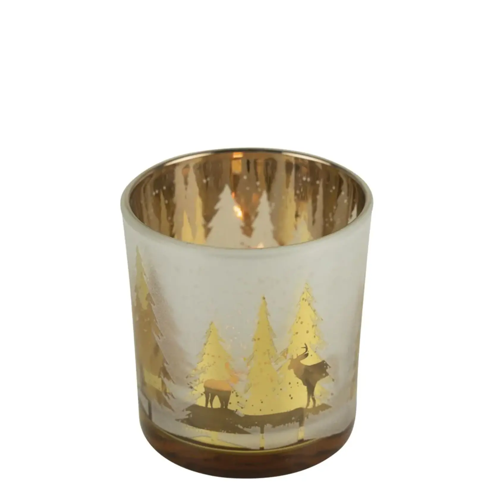 MARS & MORE WINDLICHT HERT BOOM GOUD SMALL 8CM