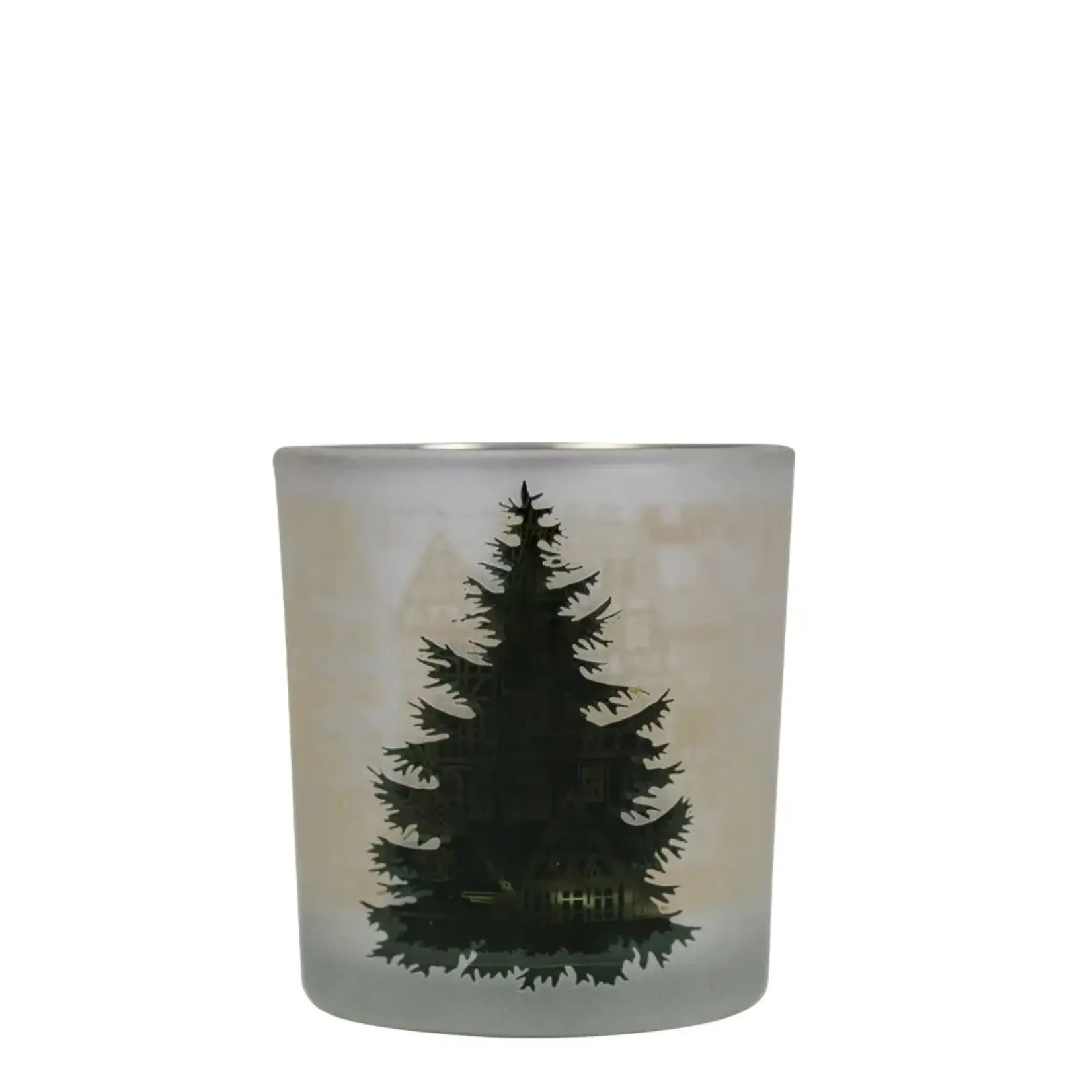 MARS & MORE WINDLICHT HUISJES EN DENNENBOOM SMALL 8CM