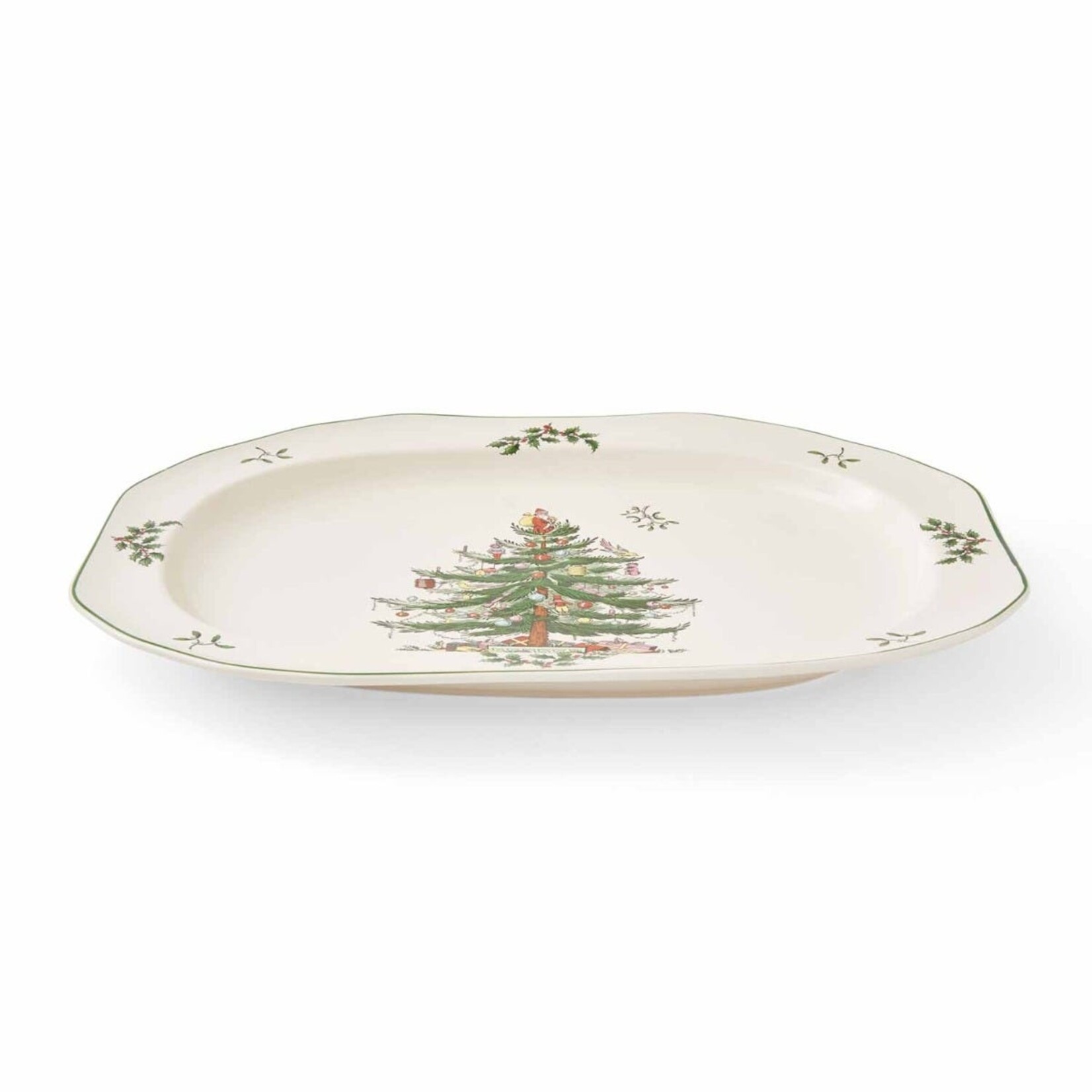 SPODE OVALEN SERVEERSCHAAL KERSTBOOM 35CM