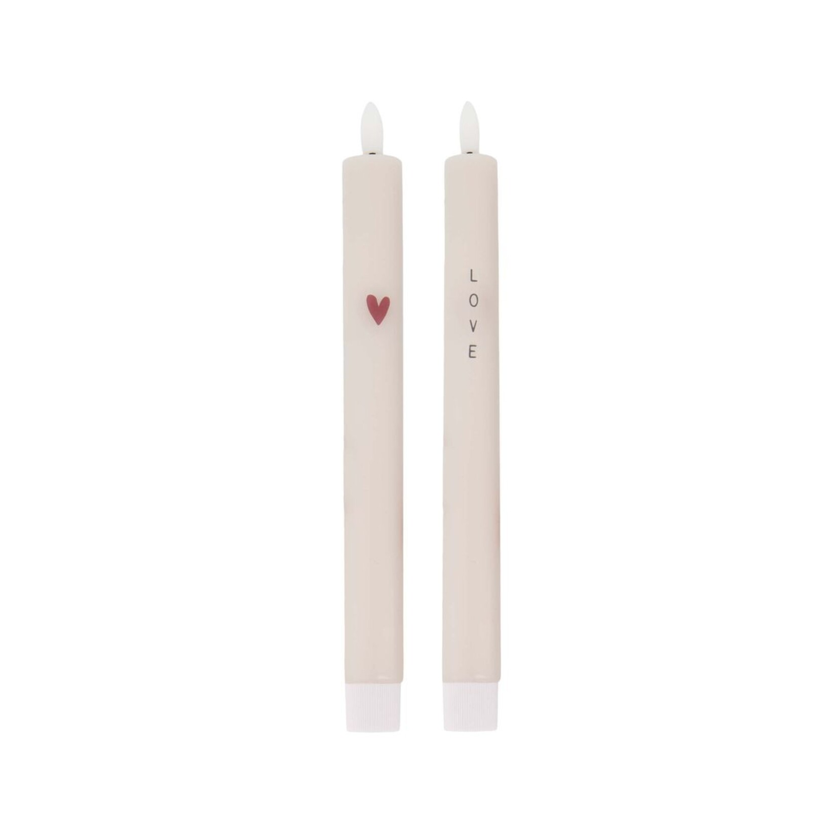 ZUSSS SET VAN 2 LEDKAARSEN LOVE/HART ZAND