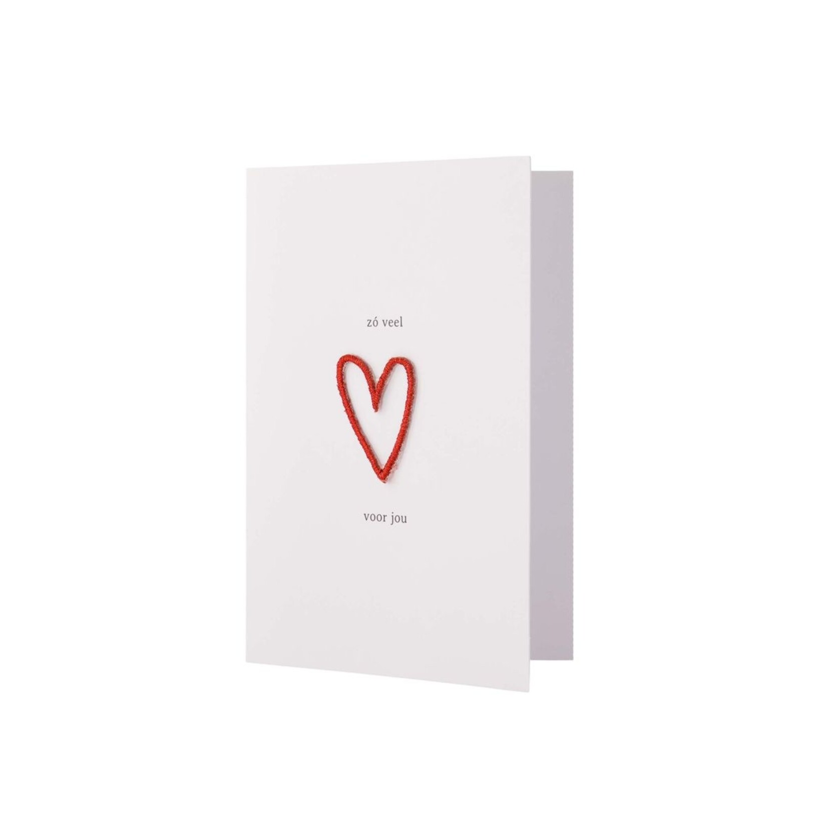 ZUSSS WENSKAART HARTJE STRIJKEMBLEEM WIT/ROOD