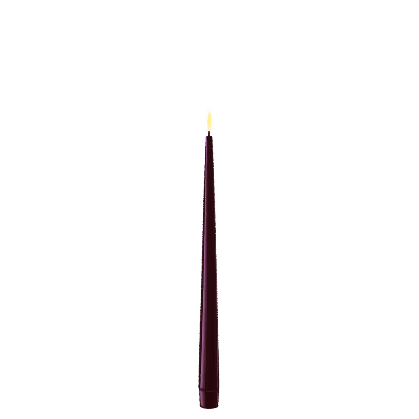 DELUXE HOMEART LED Glanzende dinerkaars VIOLET, 2 stuks (28 cm)