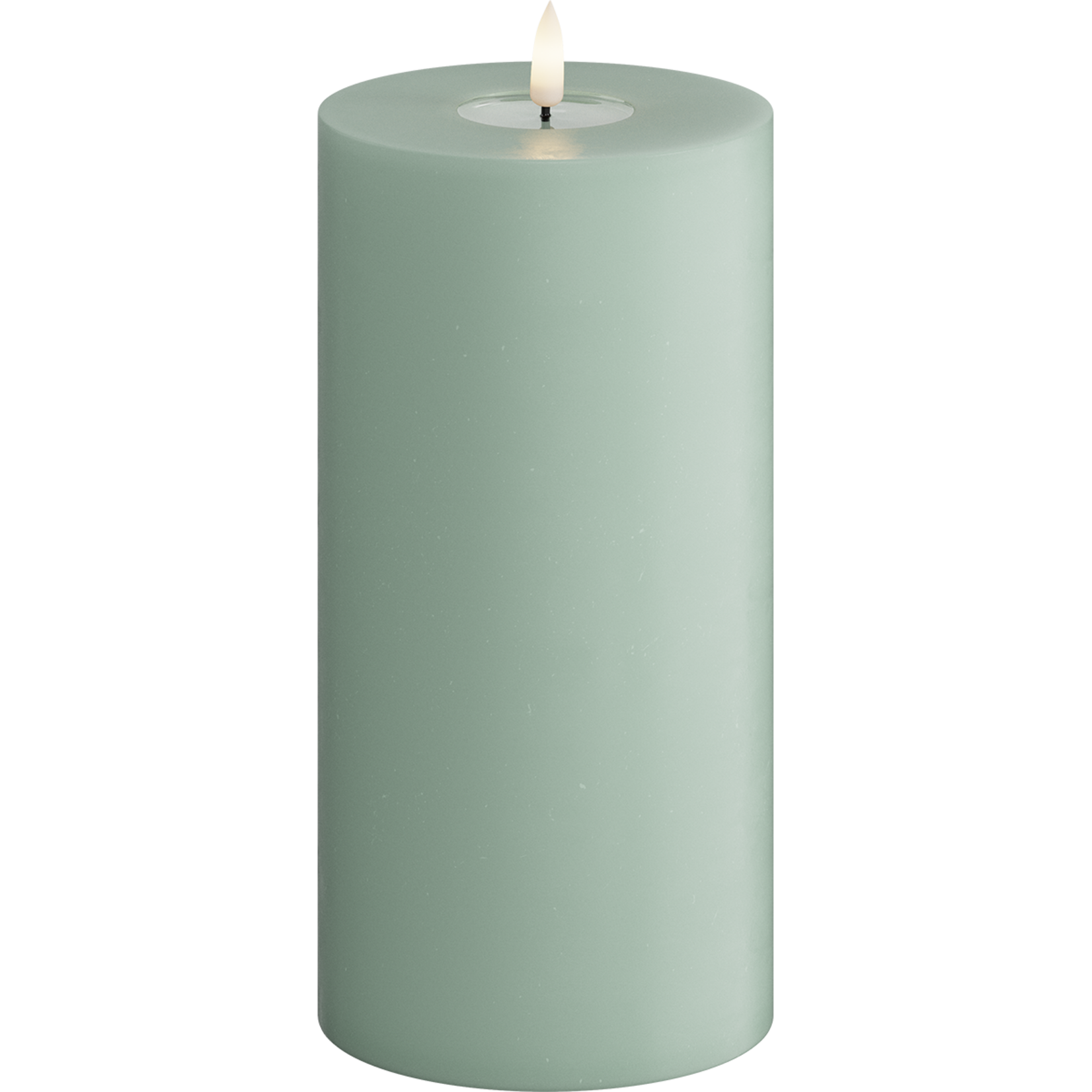 DELUXE HOMEART LED Stompkaarsen SALVIE GREEN D 10 x 20 cm