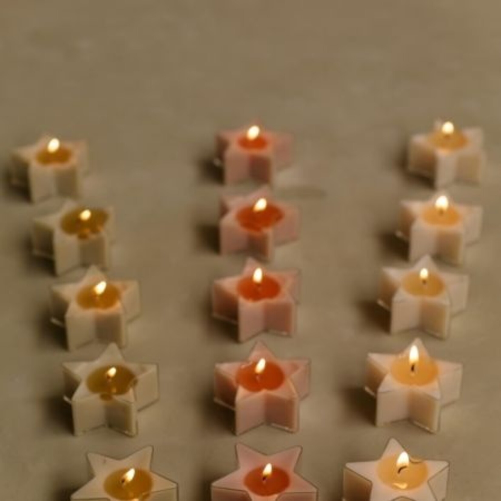 Rustik Lys THEELICHT STER BOX TEAGREEN