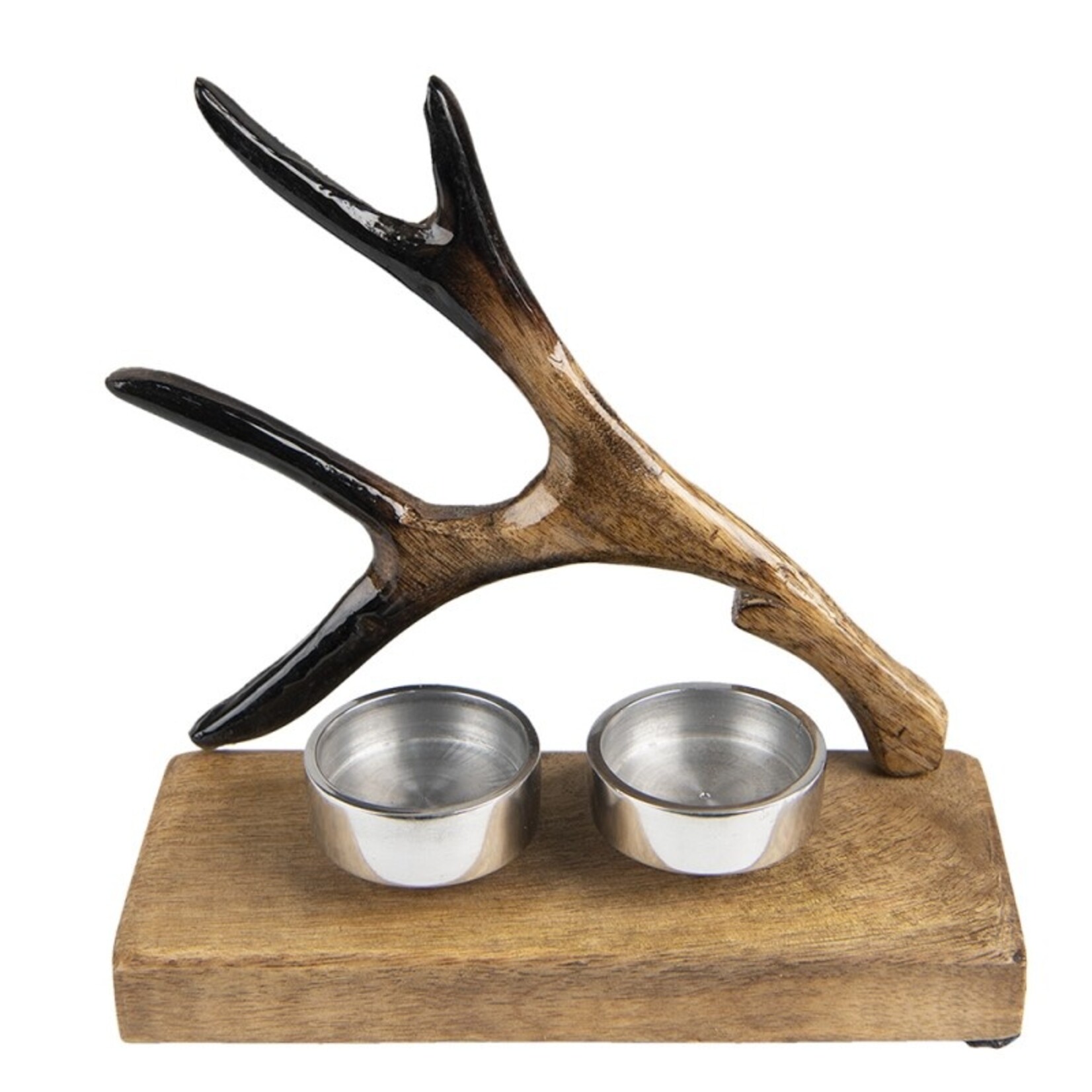 Clayre & Eef WAXINELICHTHOUDER GEWEI 17X7X17CM