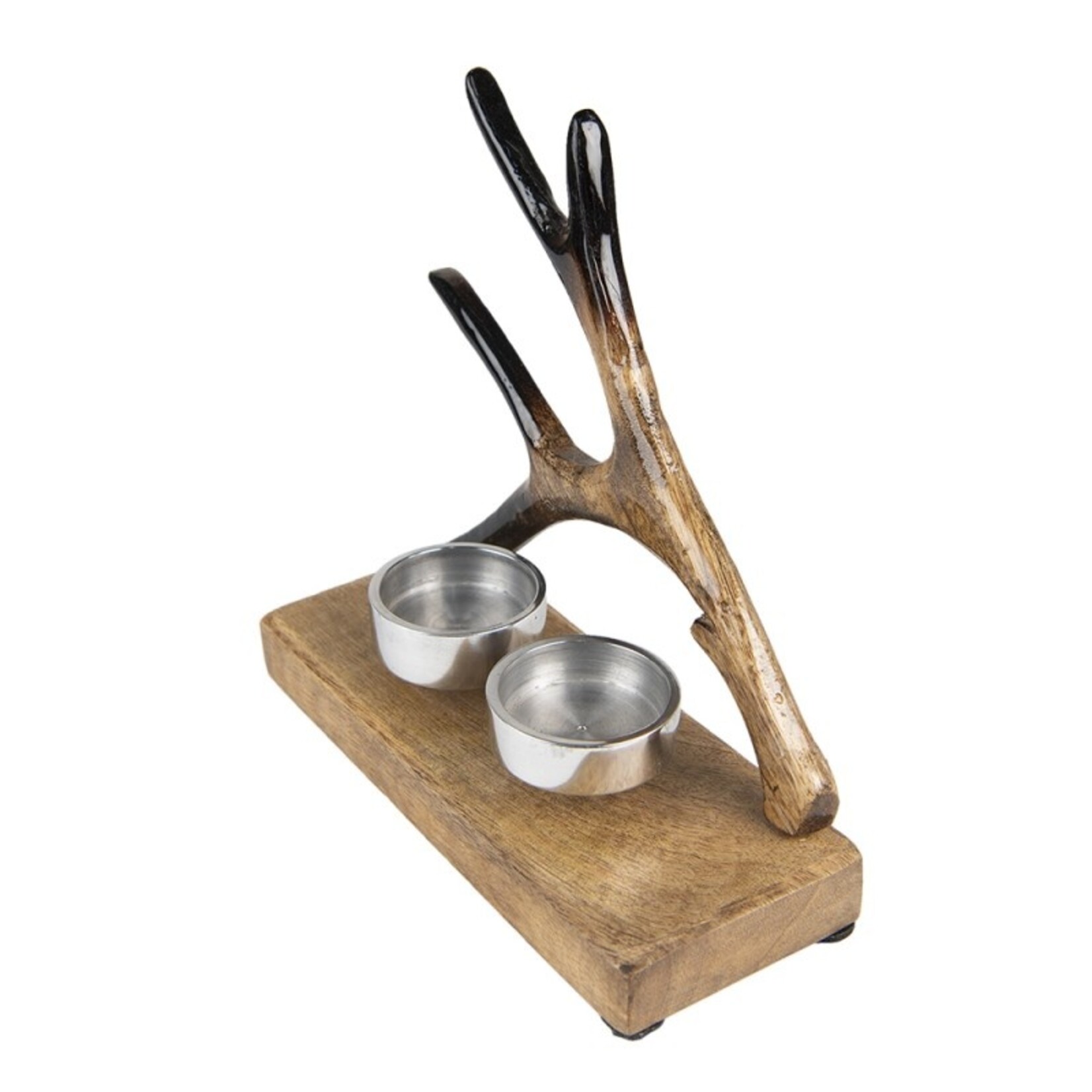 Clayre & Eef WAXINELICHTHOUDER GEWEI 17X7X17CM