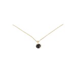 ZUSSS KETTING MET ZWART STEENTJE GOUD