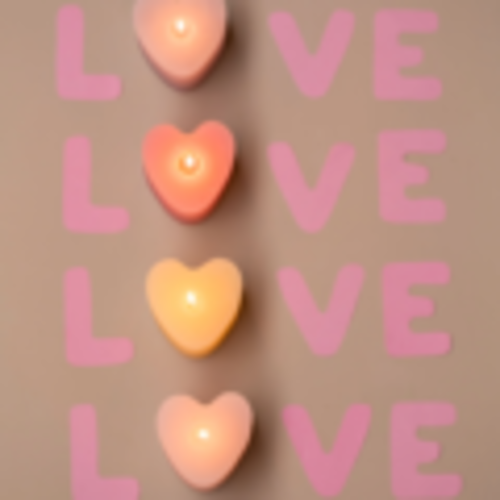 Rustik Lys KAARS HART BLUSH