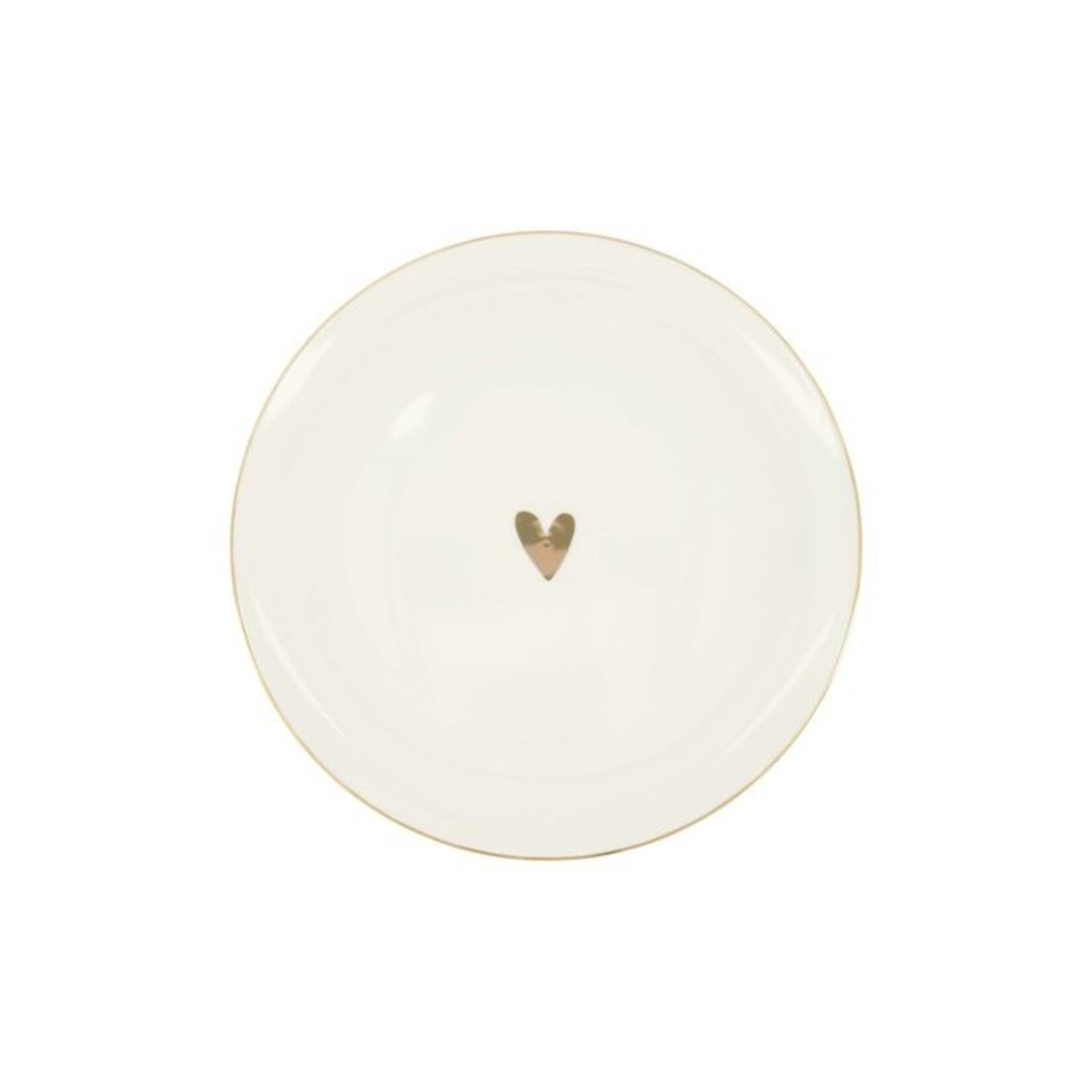 ZUSSS DINERBORD HARTJE WIT/GOUD