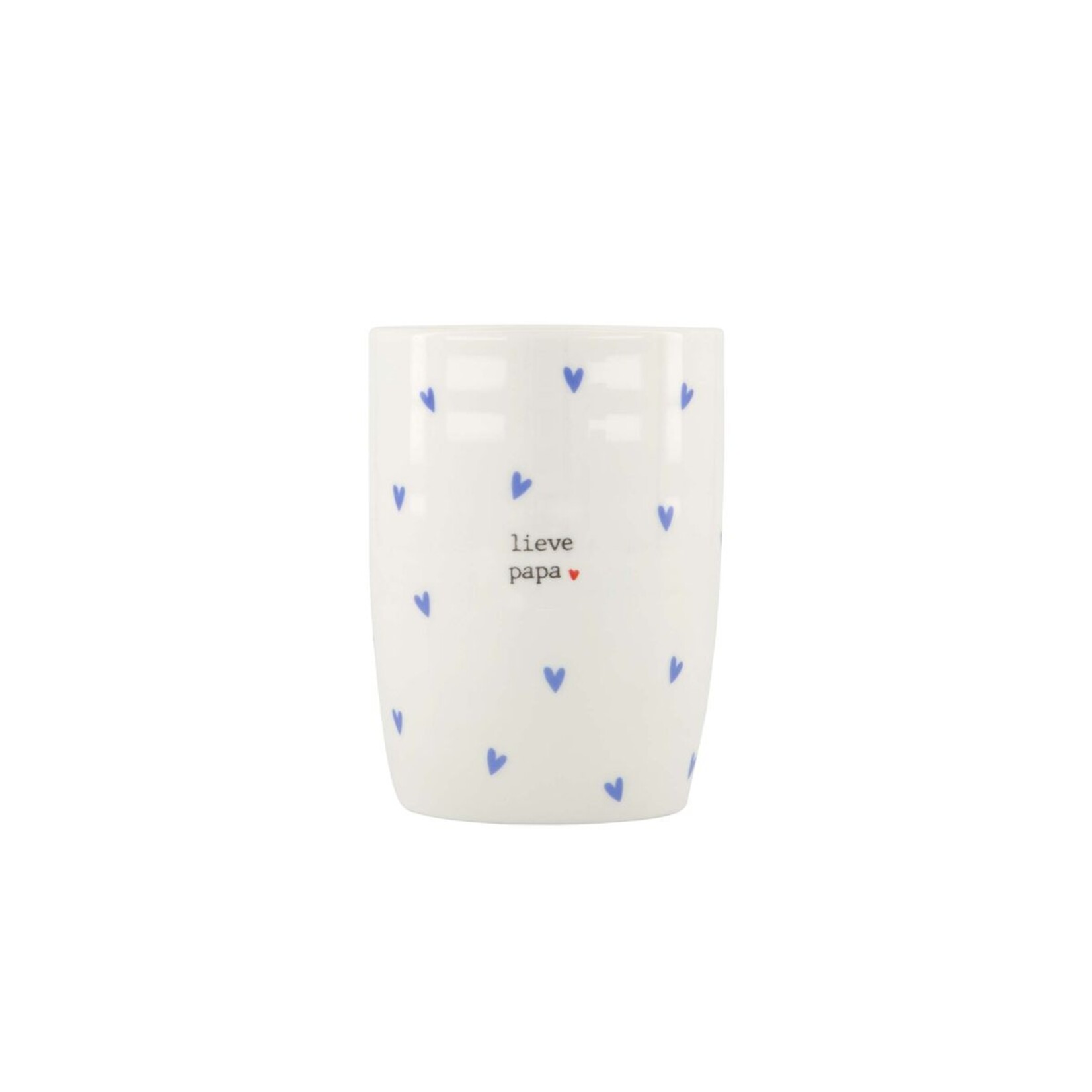 ZUSSS KOFFIEMOK HARTJES LIEVE PAPA BLAUW/WIT