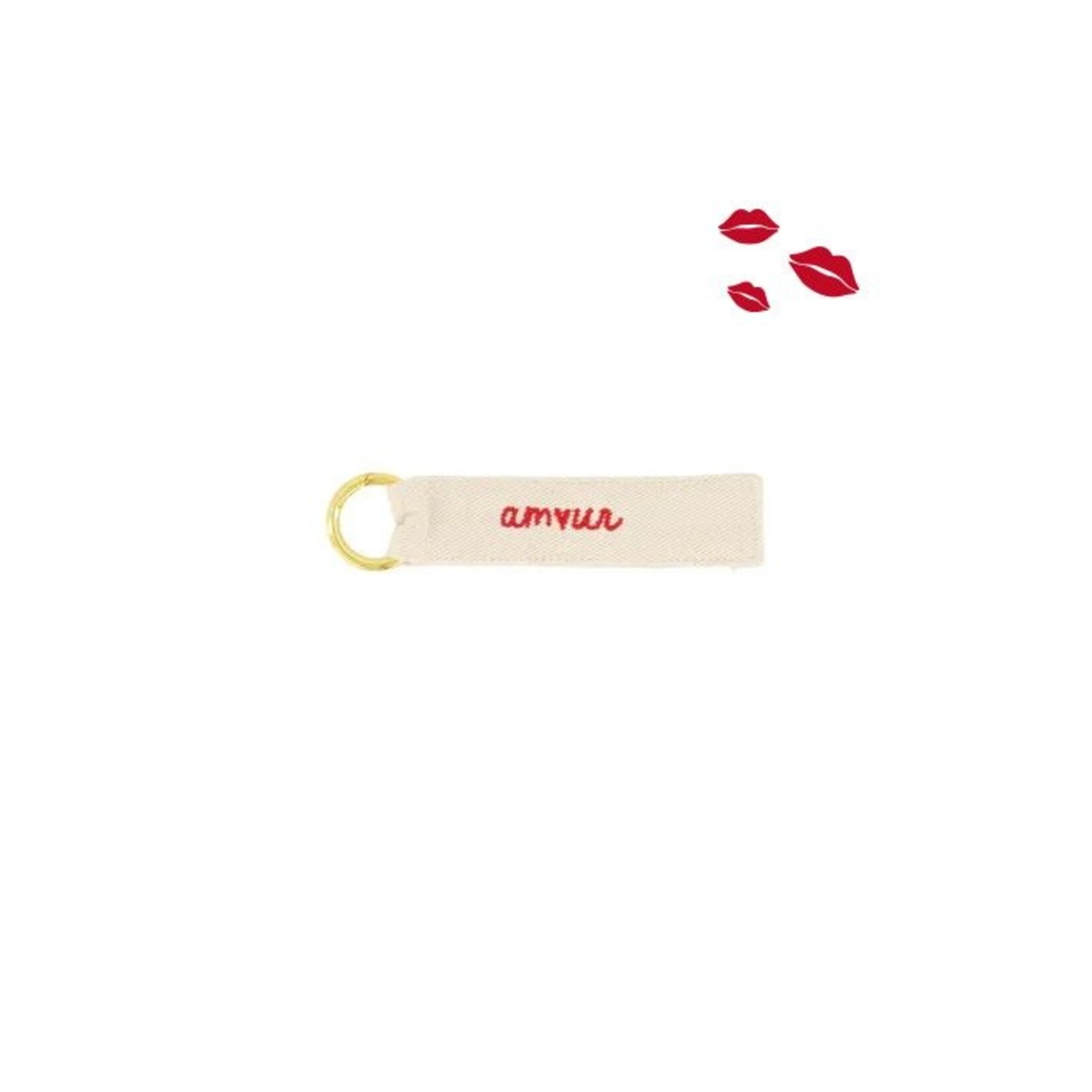 ZUSSS SLEUTELHANGER AMOUR WIT/ROOD