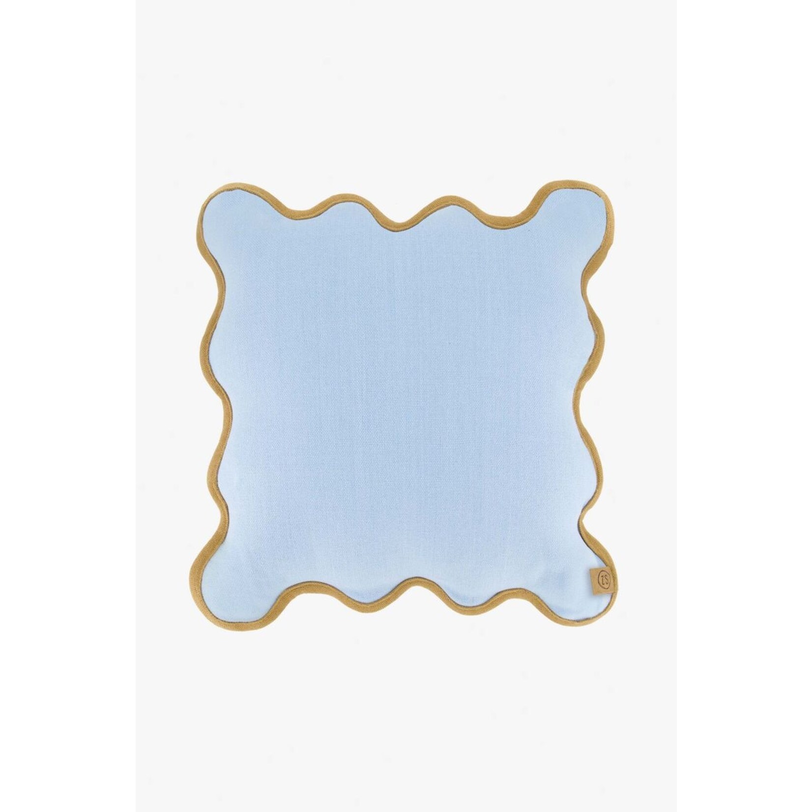 ZUSSS KUSSEN SCHULP 45X45CM BLAUW/CAMEL