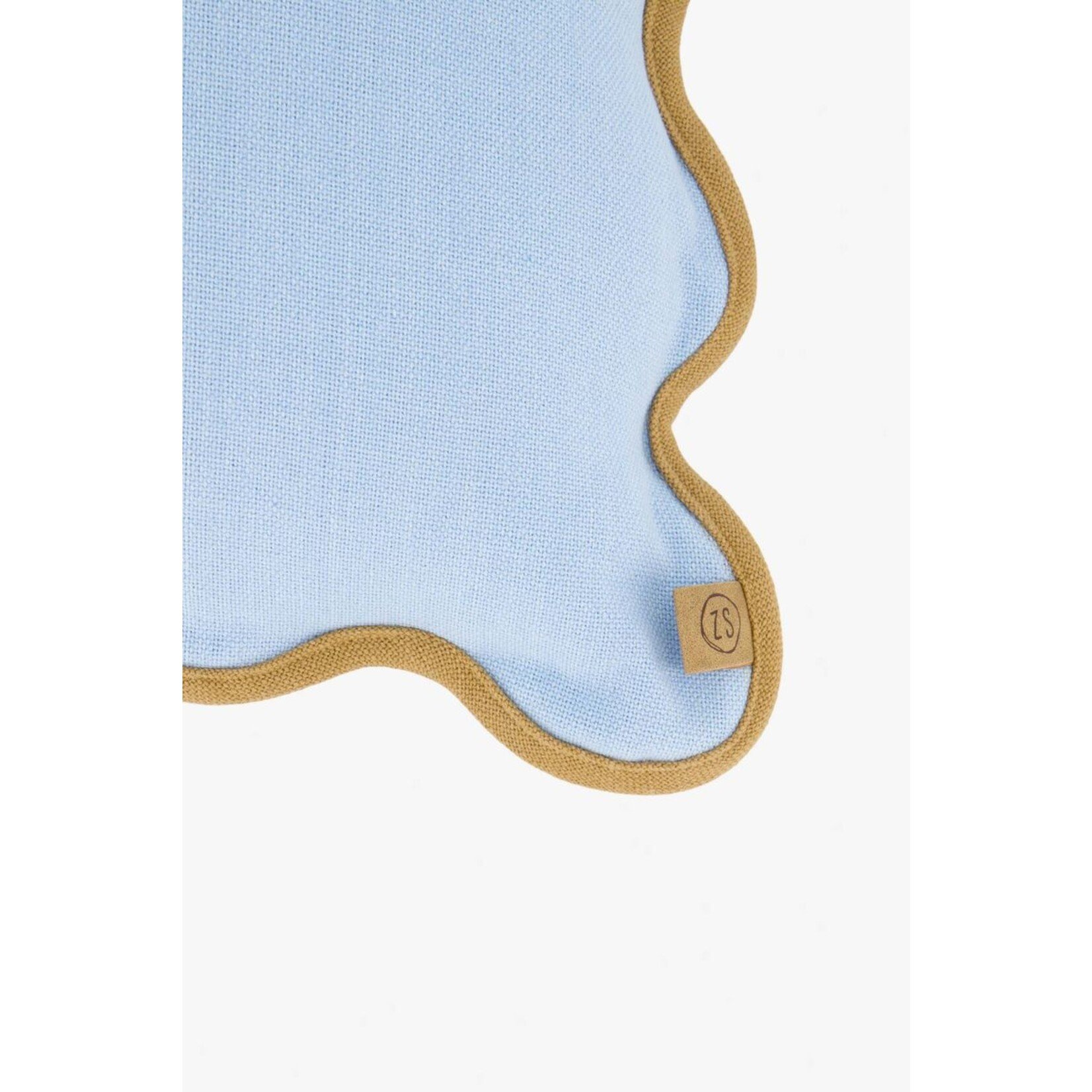 ZUSSS KUSSEN SCHULP 45X45CM BLAUW/CAMEL