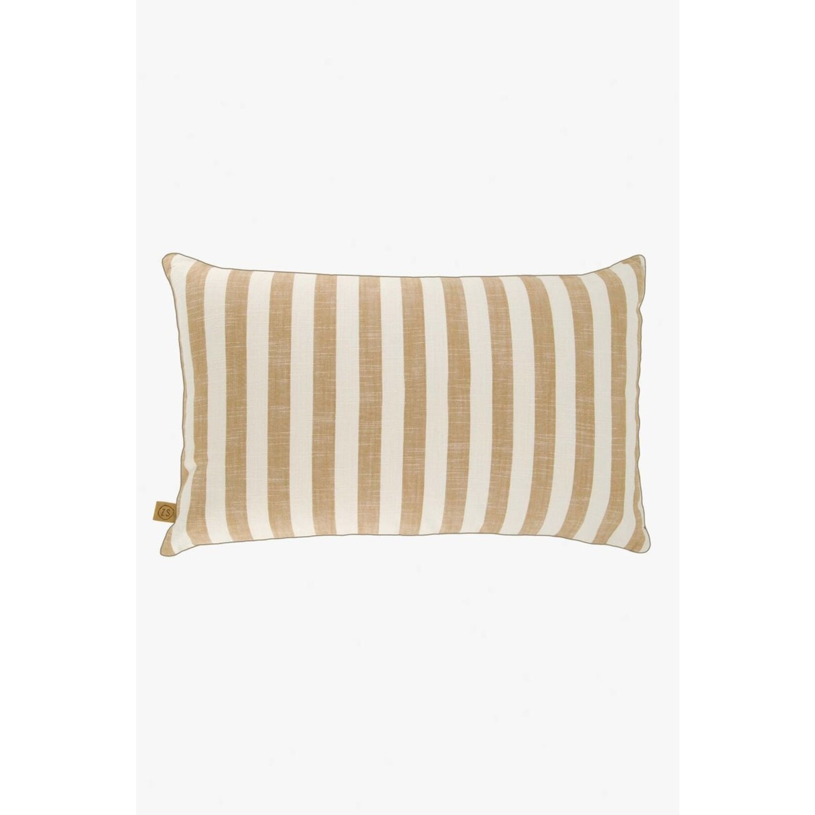 ZUSSS KUSSEN HARTJE STREEP 60X35CM ZAND/CAMEL