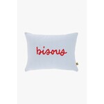 ZUSSS KUSSEN GOUD BISOUS 35X25CM BLAUW/ROOD