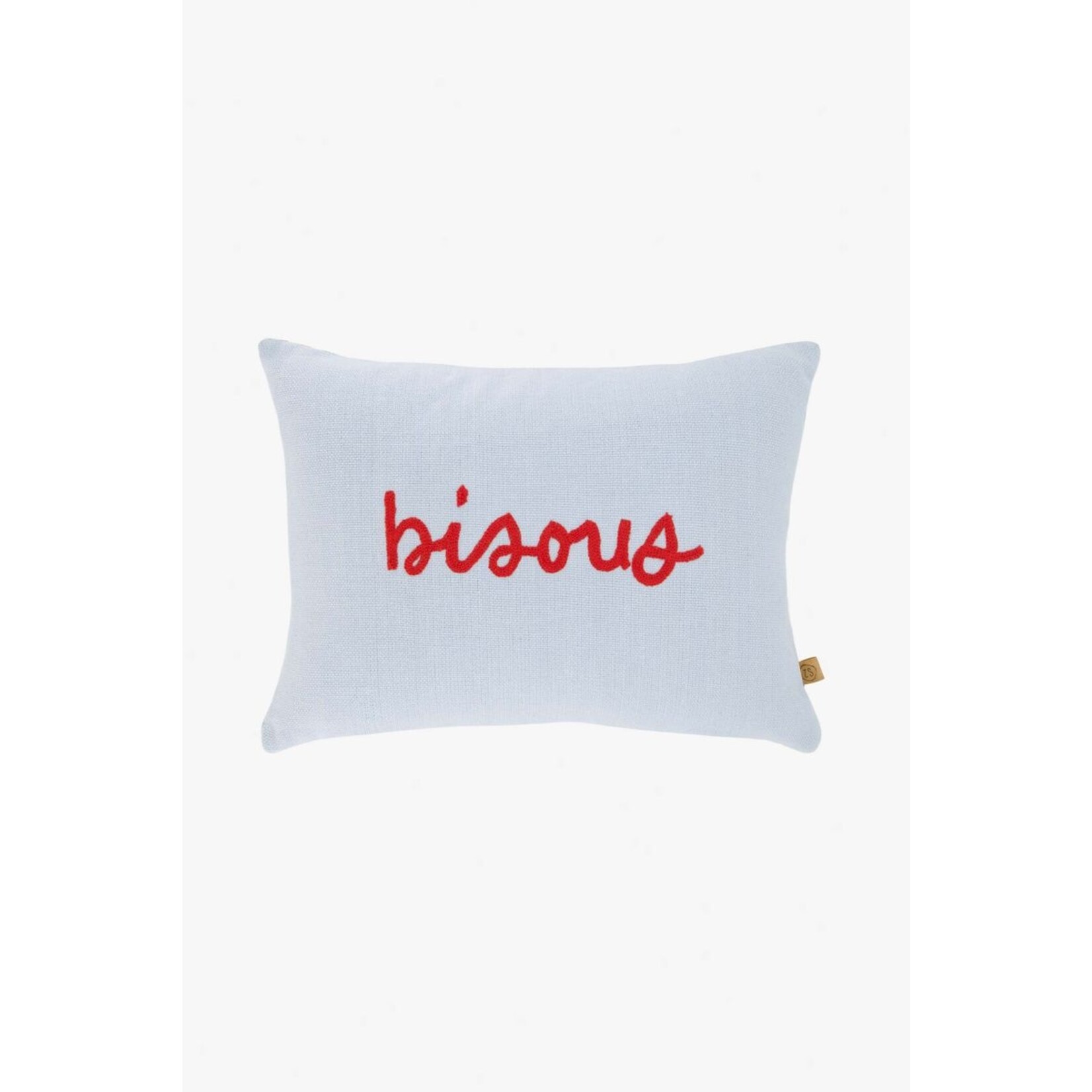 ZUSSS KUSSEN GOUD BISOUS 35X25CM BLAUW/ROOD