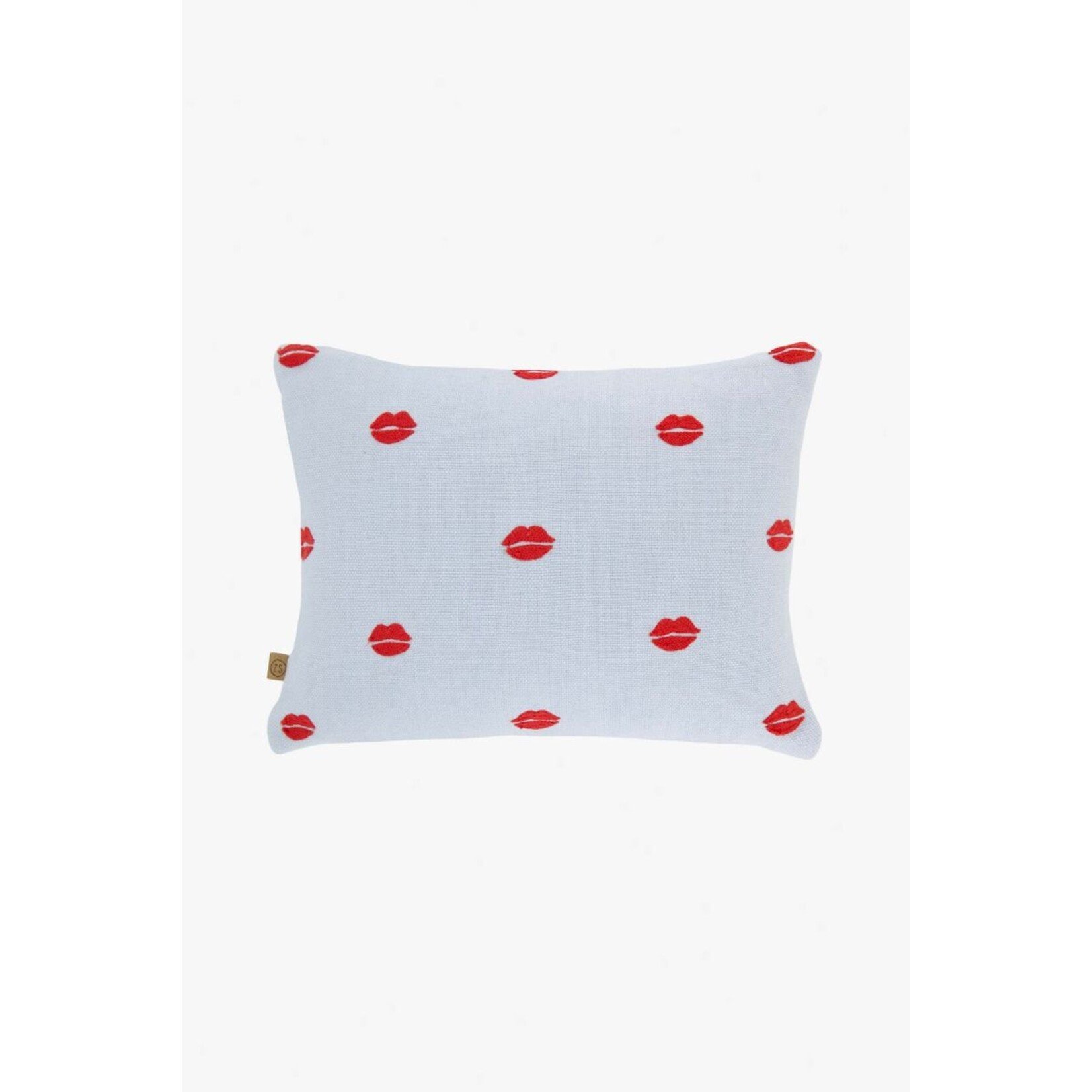 ZUSSS KUSSEN GOUD BISOUS 35X25CM BLAUW/ROOD
