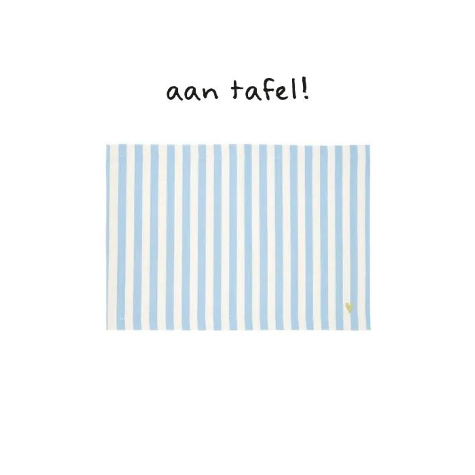 ZUSSS PLACEMAT STREEP BLAUW/WIT