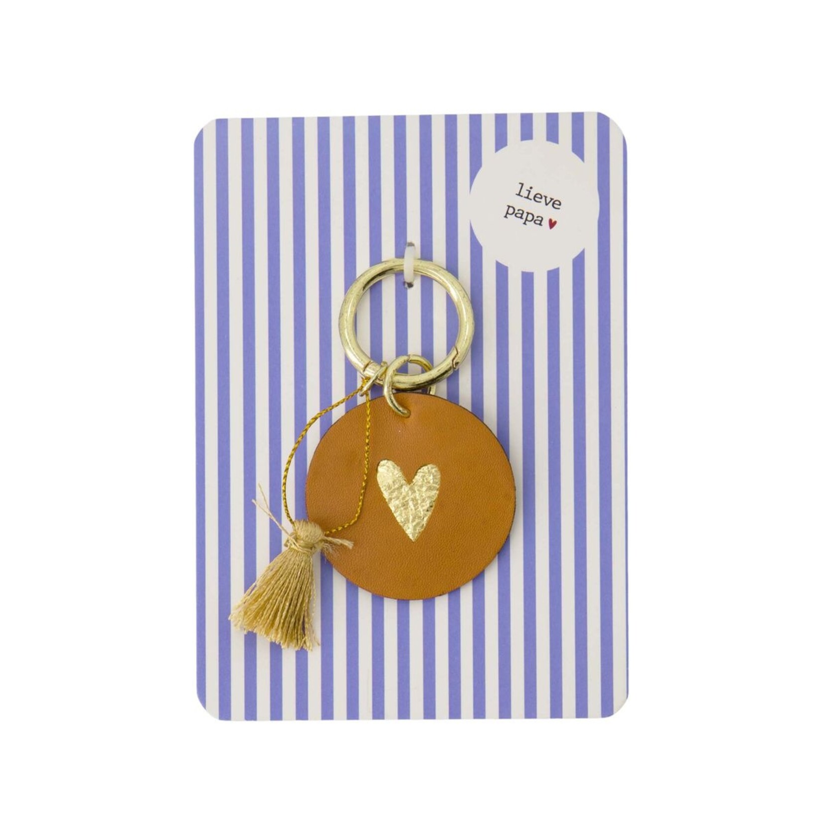 ZUSSS ANSICHTKAART SLEUTELHANGER LIEVE PAPA BLAUW