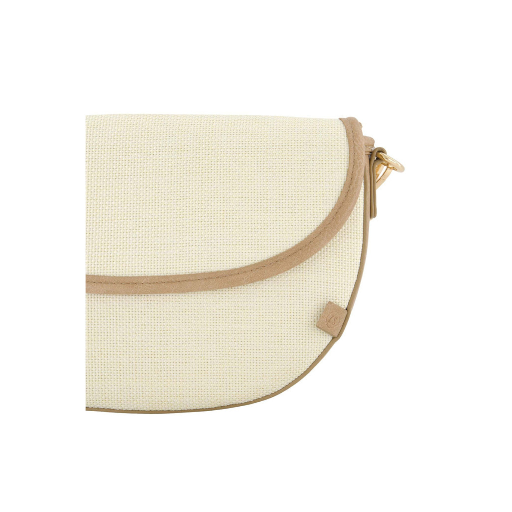 ZUSSS TAS HALVE MAAN IN STRUCTUUR STOF OFF-WHITE