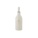 ZUSSS FLES OLIE/AZIJN KERAMIEK OPEN HARTJE WIT/GOUD