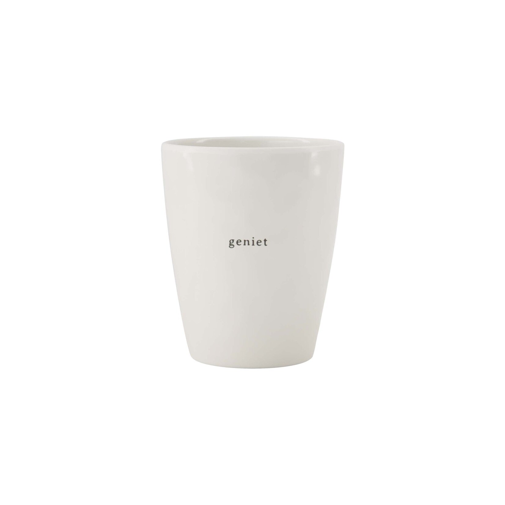 ZUSSS DRINKBEKER MELAMINE GENIET  WIT/OKER