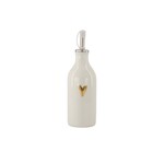 ZUSSS FLES OLIE/AZIJN KERAMIEK HARTJE WIT/GOUD