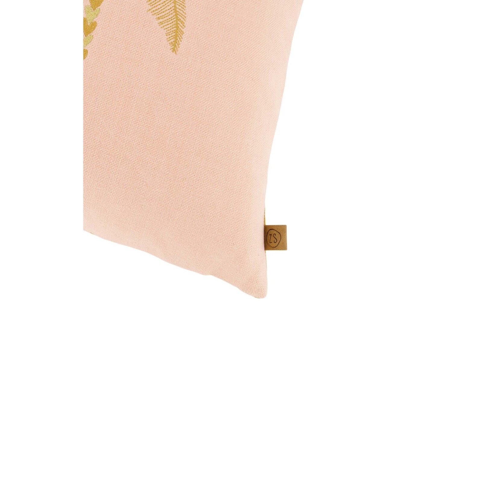 ZUSSS KUSSEN PALMBOOM STREEP 45X45CM ROZE/HONING