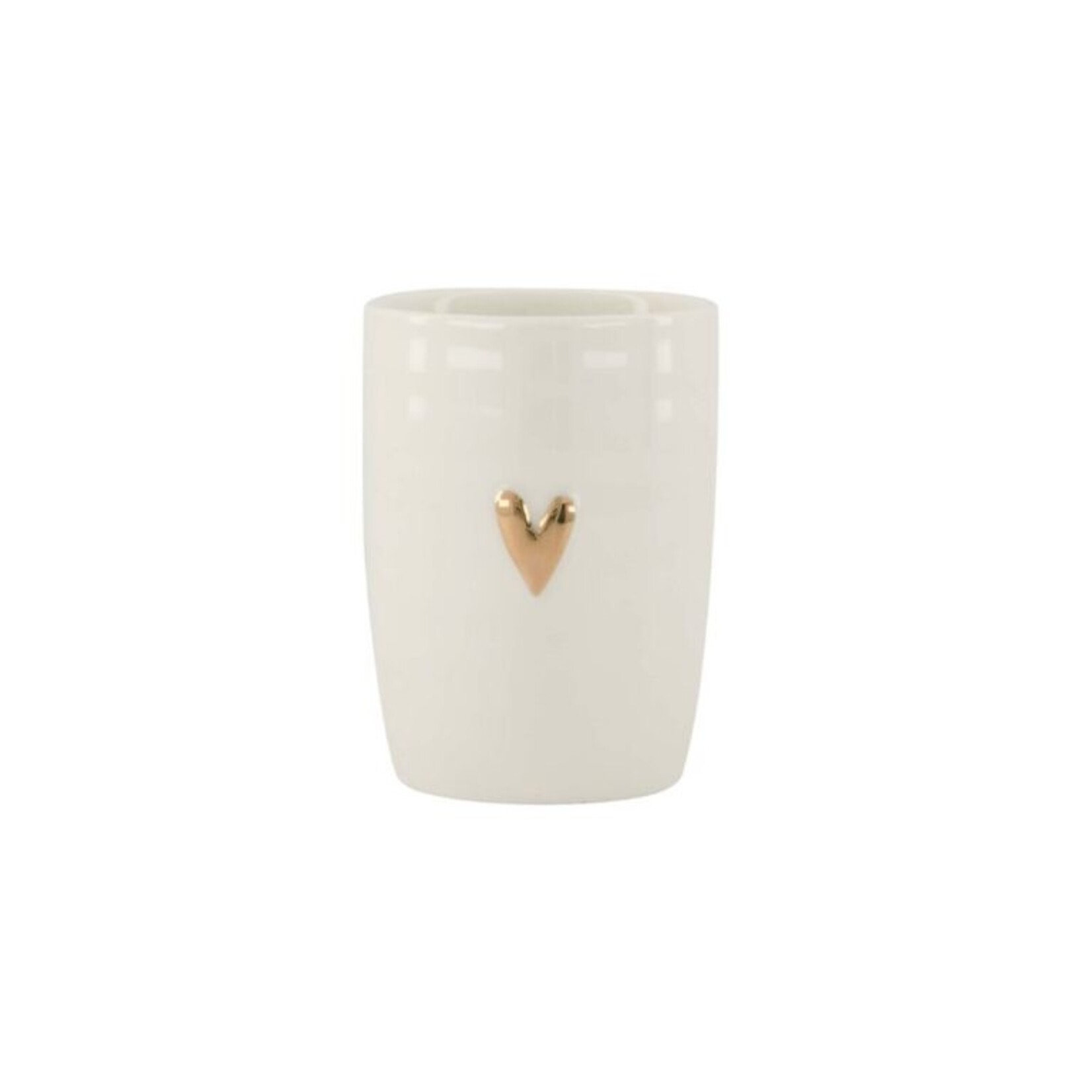 ZUSSS KOFFIEMOK HARTJE WIT/GOUD