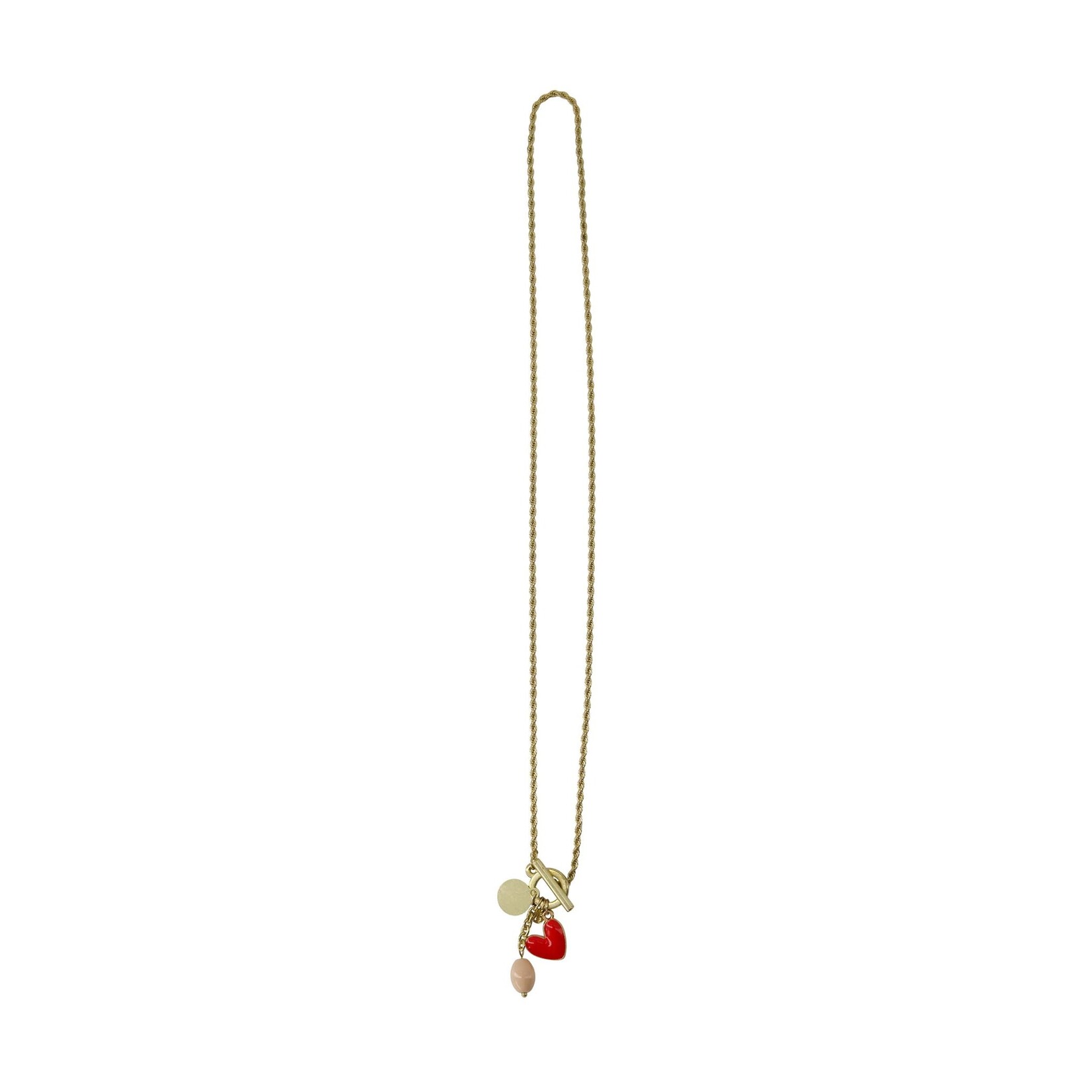 ZUSSS KETTING MET BEDELS GOUD