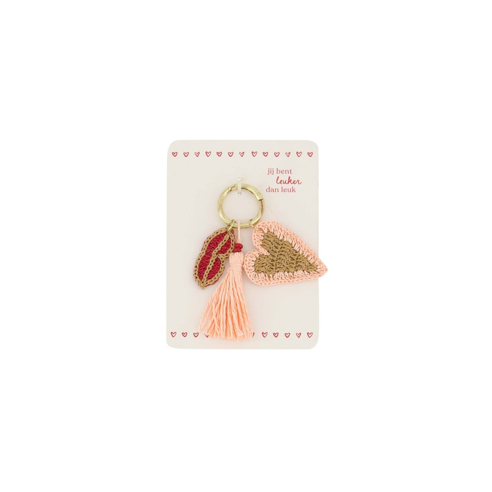 ZUSSS SLEUTELHANGER  HARTJE MULTICOLOR