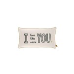 ZUSSS KUSSEN LOVE LIKE ADORE 60X30CM ECRU/ANTRACIETGRIJS