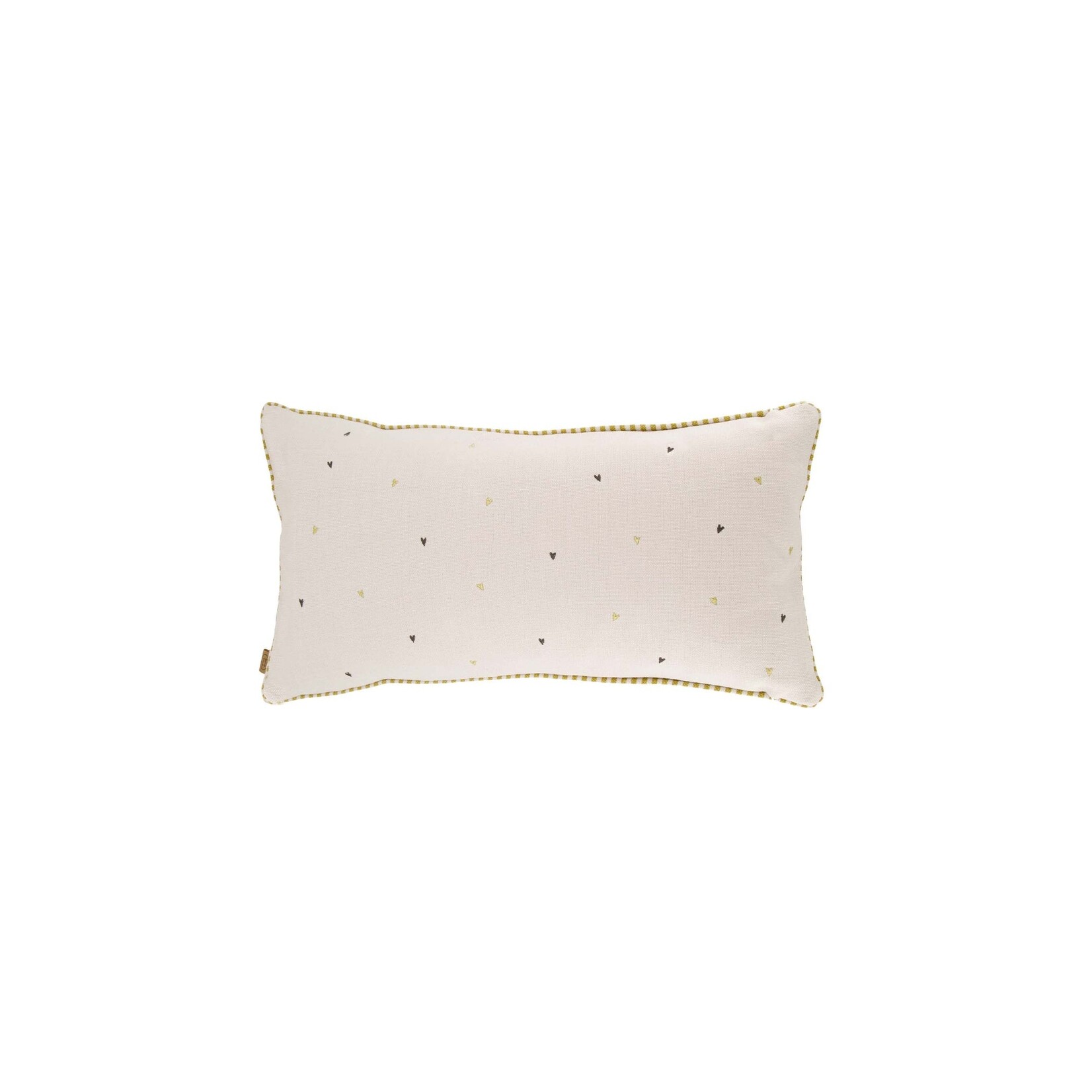 ZUSSS KUSSEN LOVE LIKE ADORE 60X30CM ECRU/ANTRACIETGRIJS