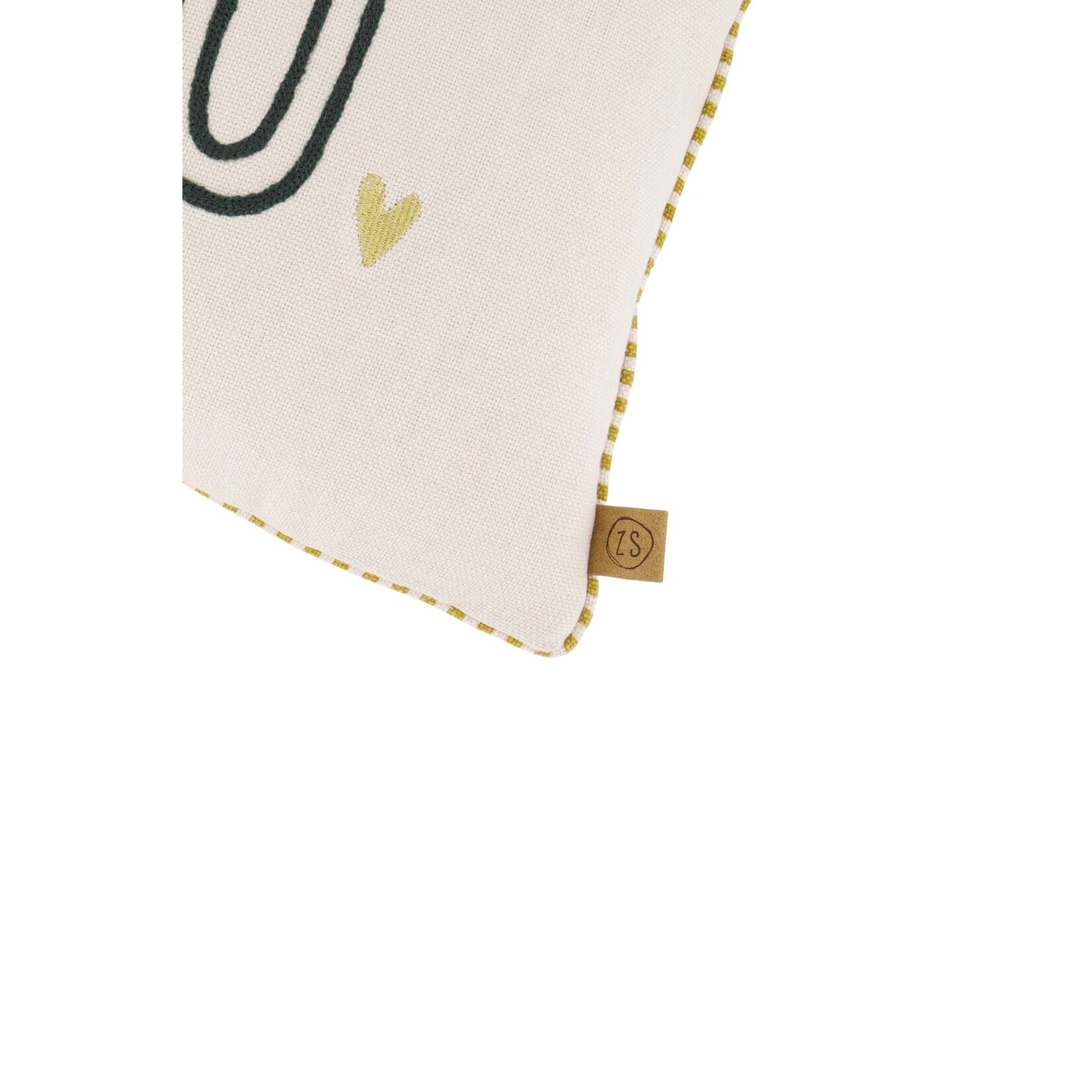 ZUSSS KUSSEN LOVE LIKE ADORE 60X30CM ECRU/ANTRACIETGRIJS
