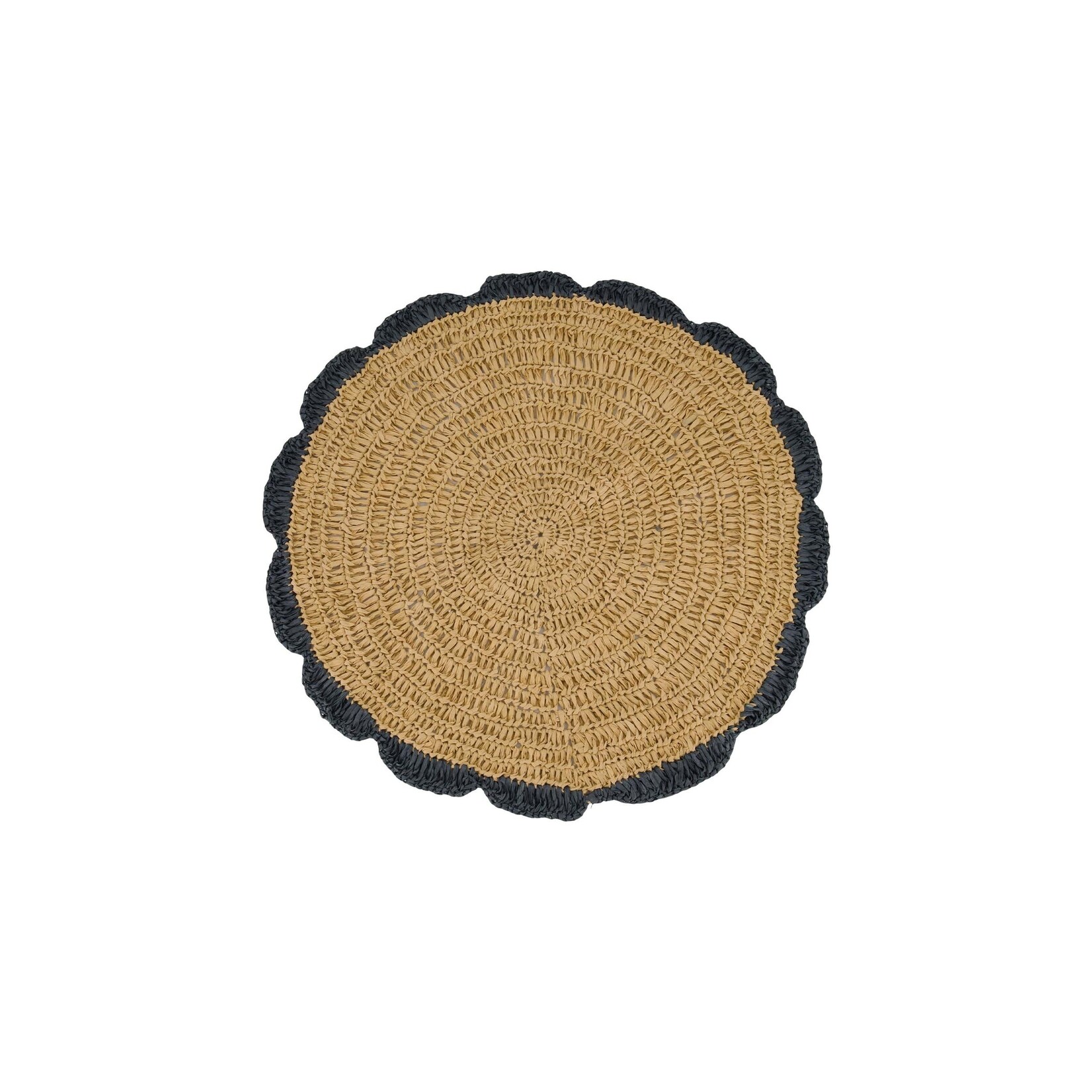 ZUSSS PLACEMAT GESCHULPT NATUREL/ANTRACIETGRIJS