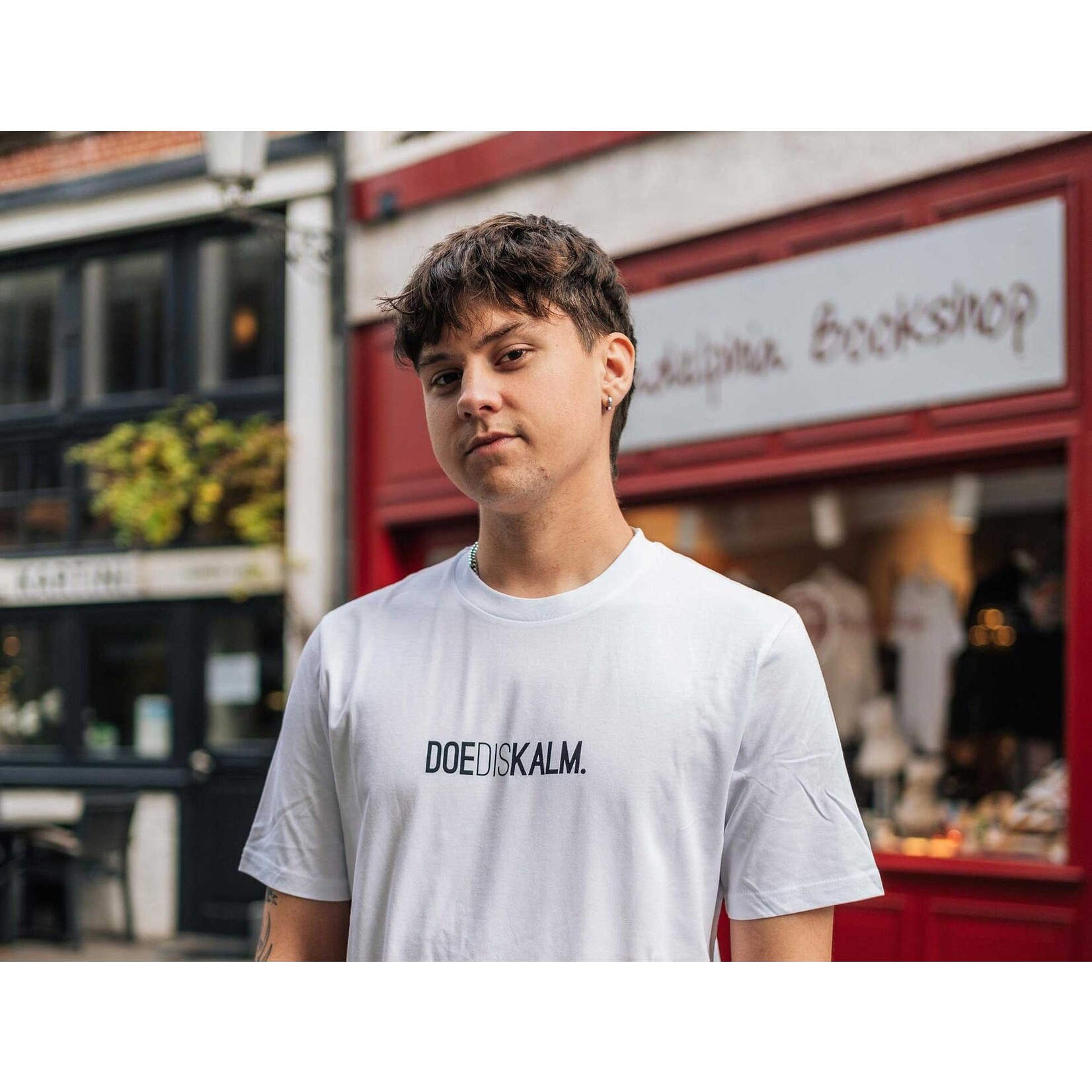 KLEIR TSHIRT DOEDISKALM WIT maat M