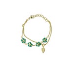 ZUSSS ARMBAND VAN KRAALBLOEMEN TURQUOISE