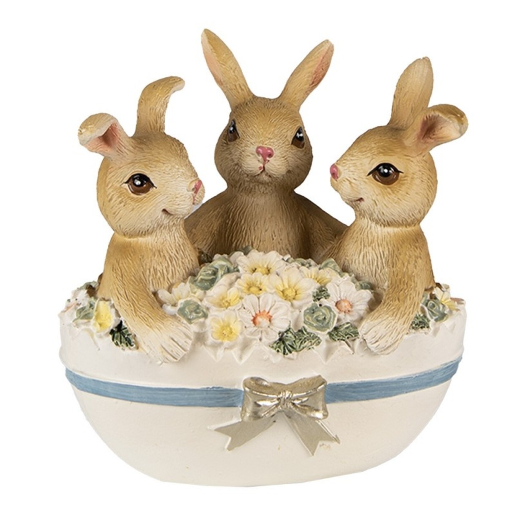 Clayre & Eef DECORATIE KONIJNEN 11X9X12CM 6PR3839