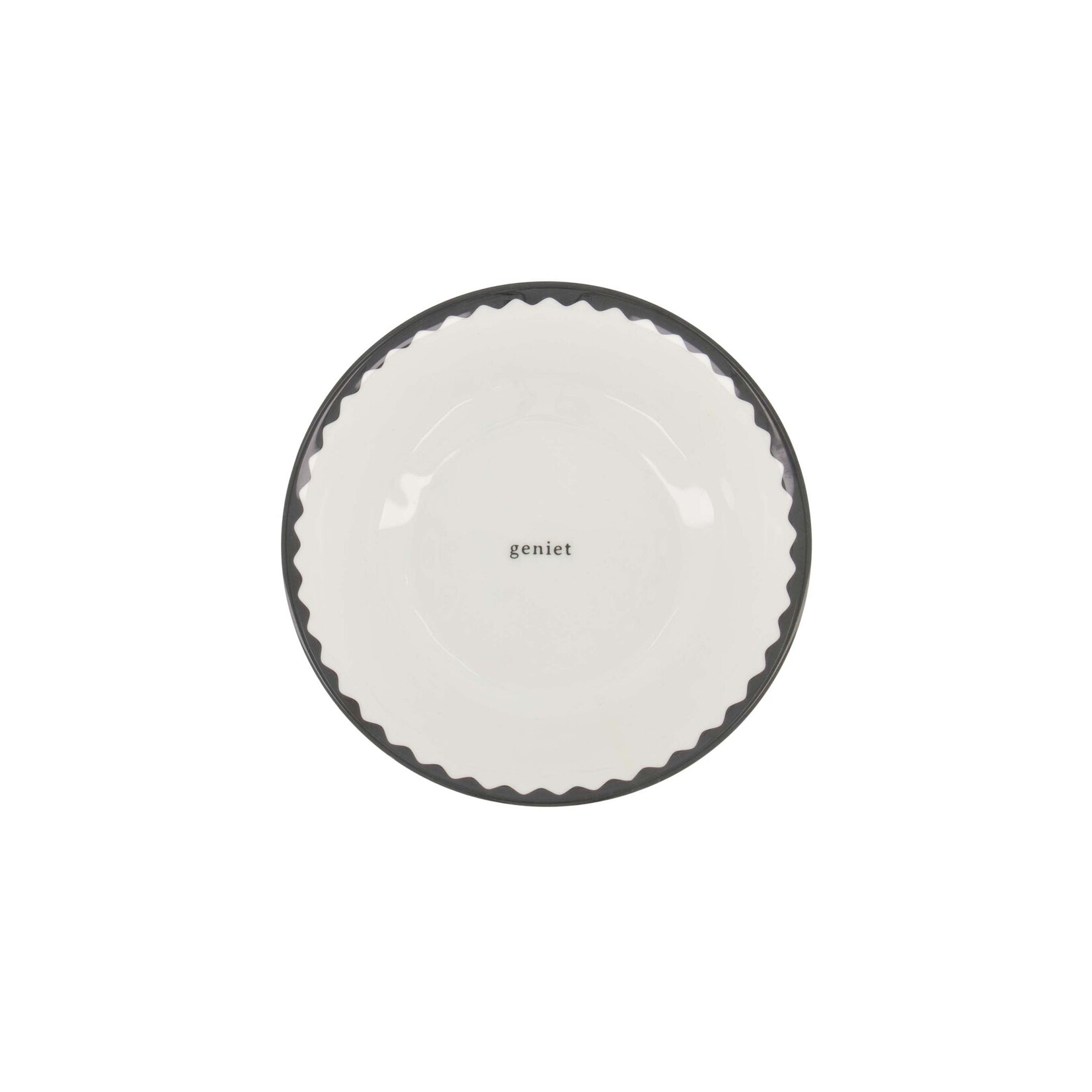 ZUSSS DINERBORD MELAMINE GENIET WIT/ANTRACIETGRIJS