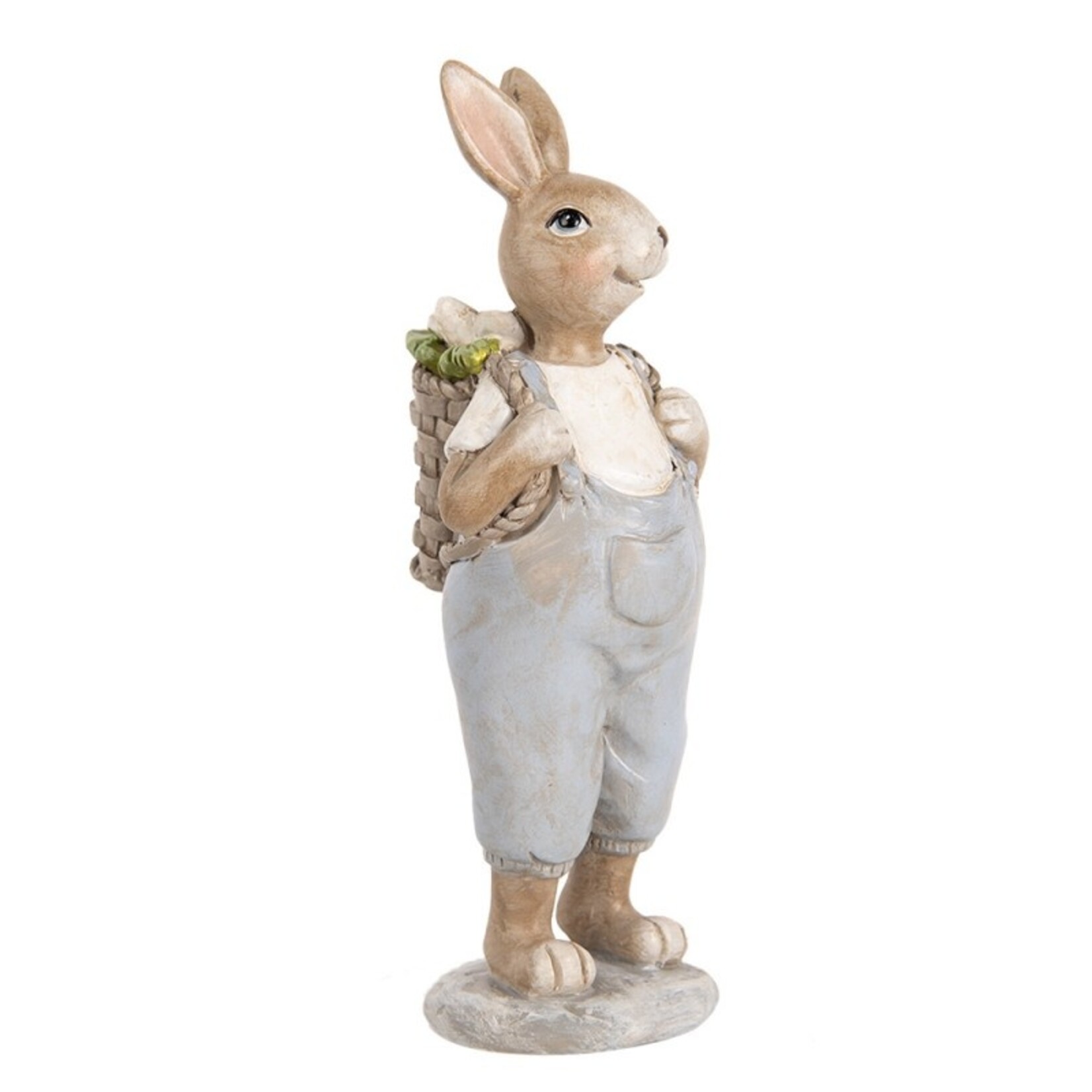 Clayre & Eef DECORATIE KONIJN 6X6X17CM 6PR5249