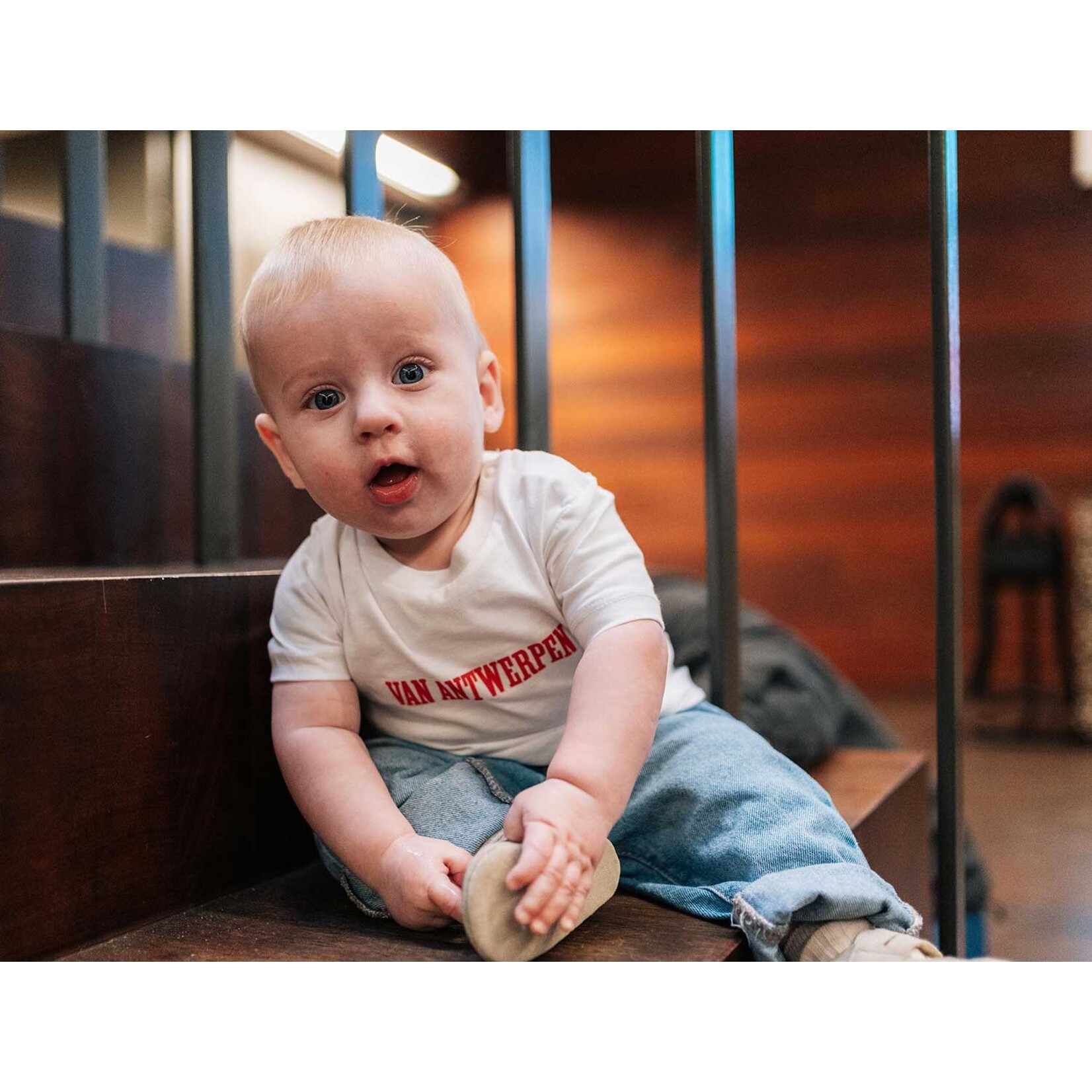 KLEIR BABY T-SHIRT VAN ANTWERPEN WIT 6-12 MAANDEN