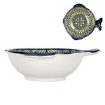 Clayre & Eef KOM VISJE Wit Blauw Keramiek