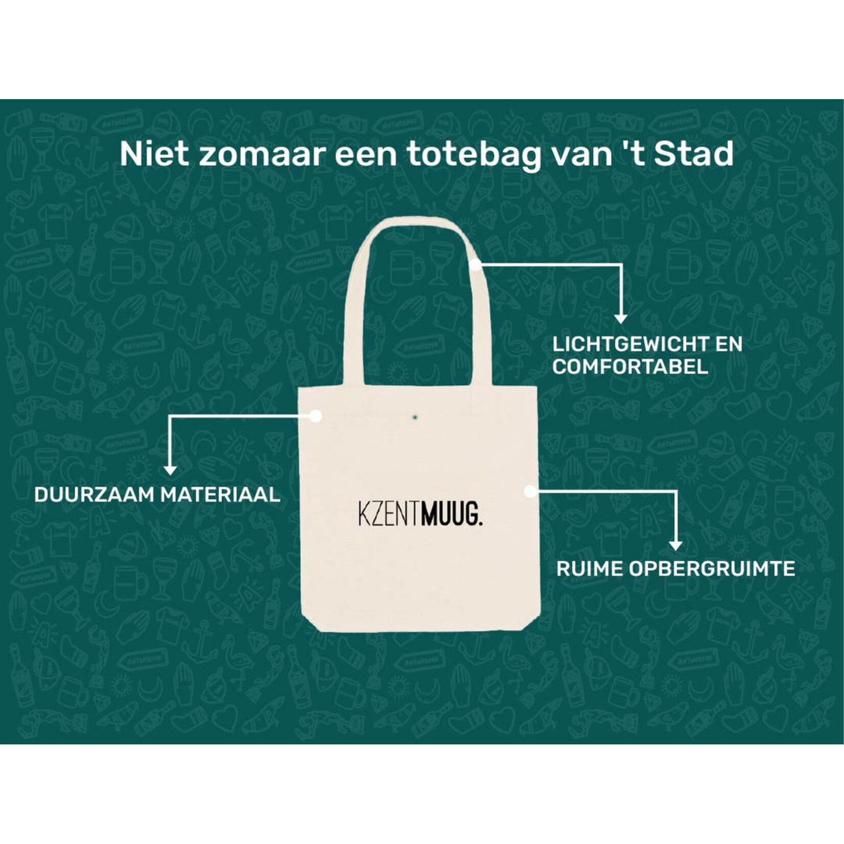 KLEIR TOTEBAG KZENTMUUG